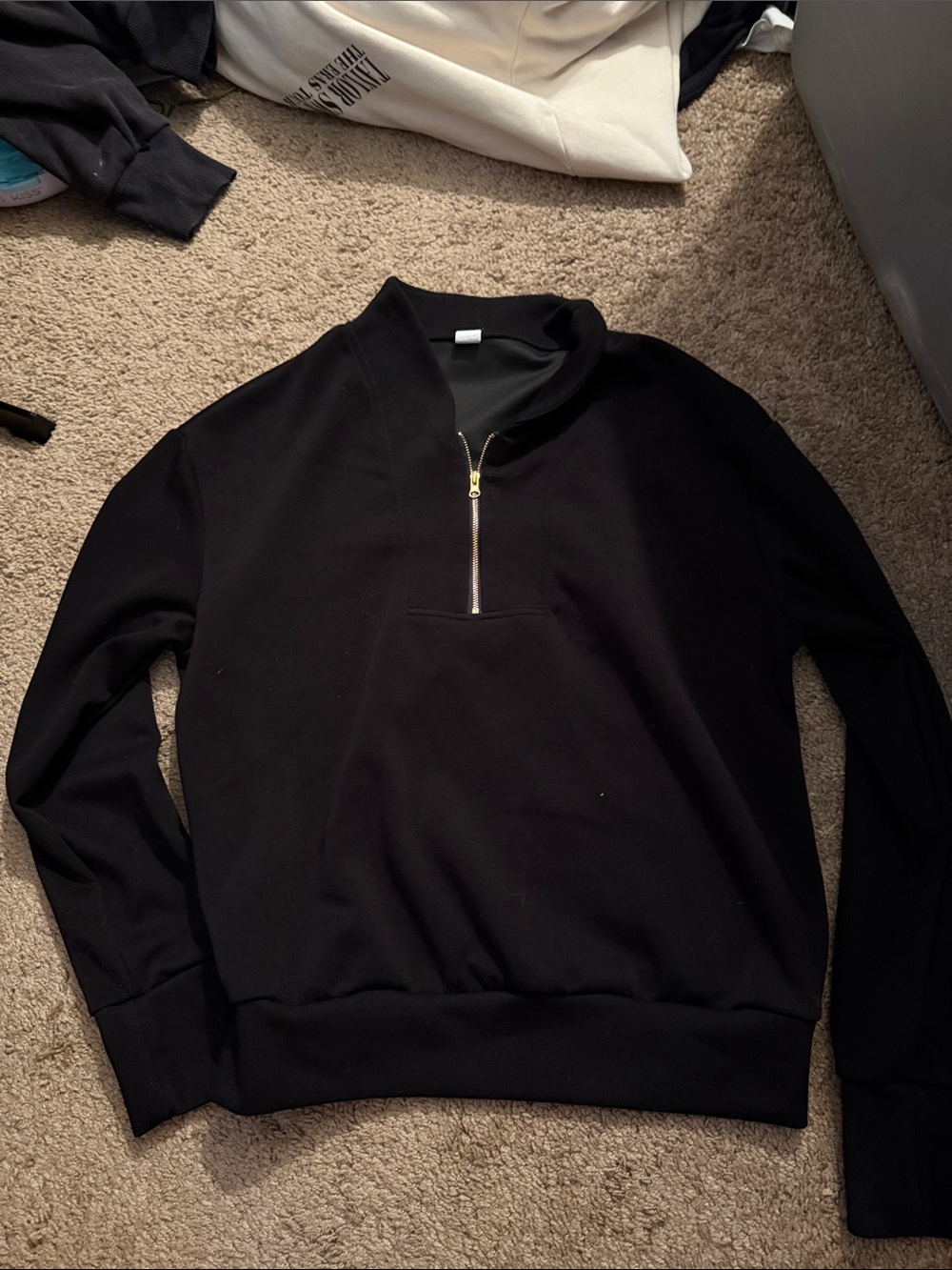Women’s Black Quarter-Zip Sweatshirt